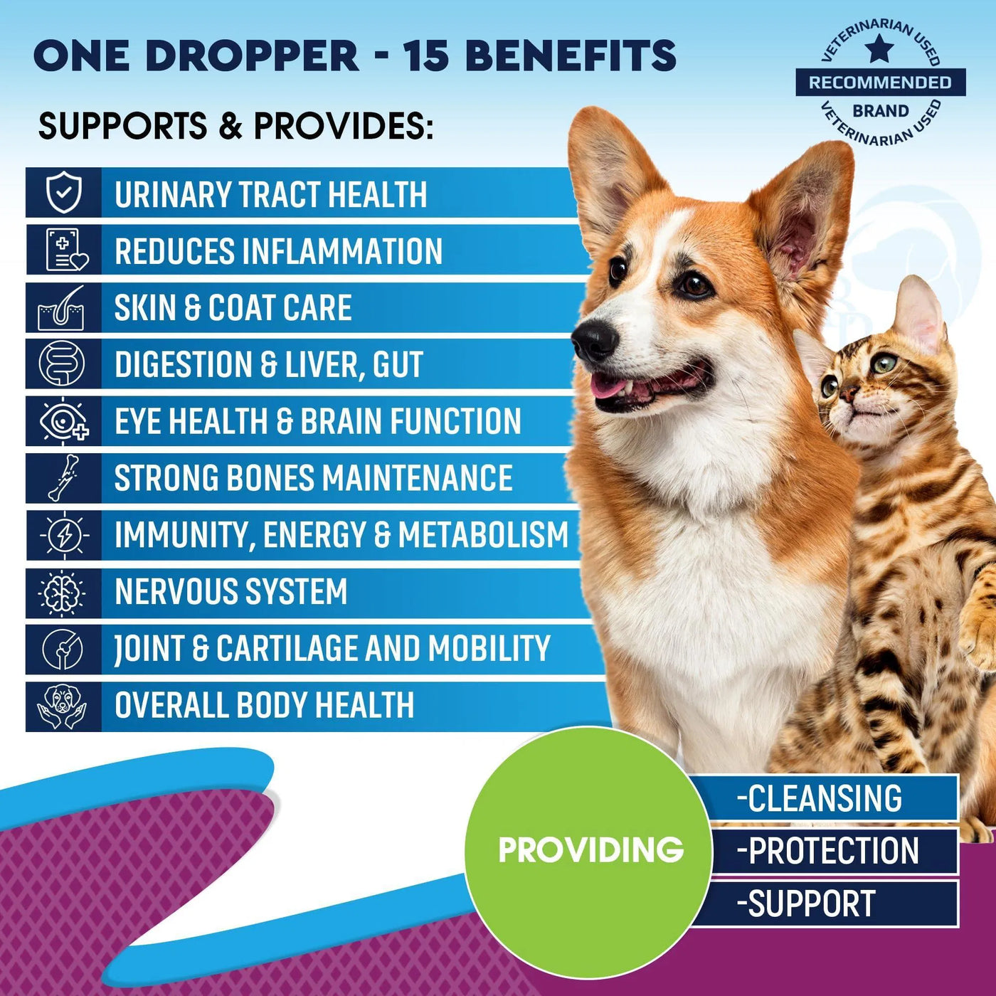 Cat And Dog Multivitamin Liquid With Glucosamine & Cranberry 15 In 1 H product image