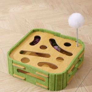 Eco Cat Scratcher With Interactive Ball