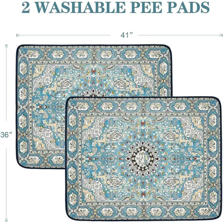 Qeils Washable Pee Pads For Dogs 2 Pack Reusable Puppy Pads 36X41 Supe product image