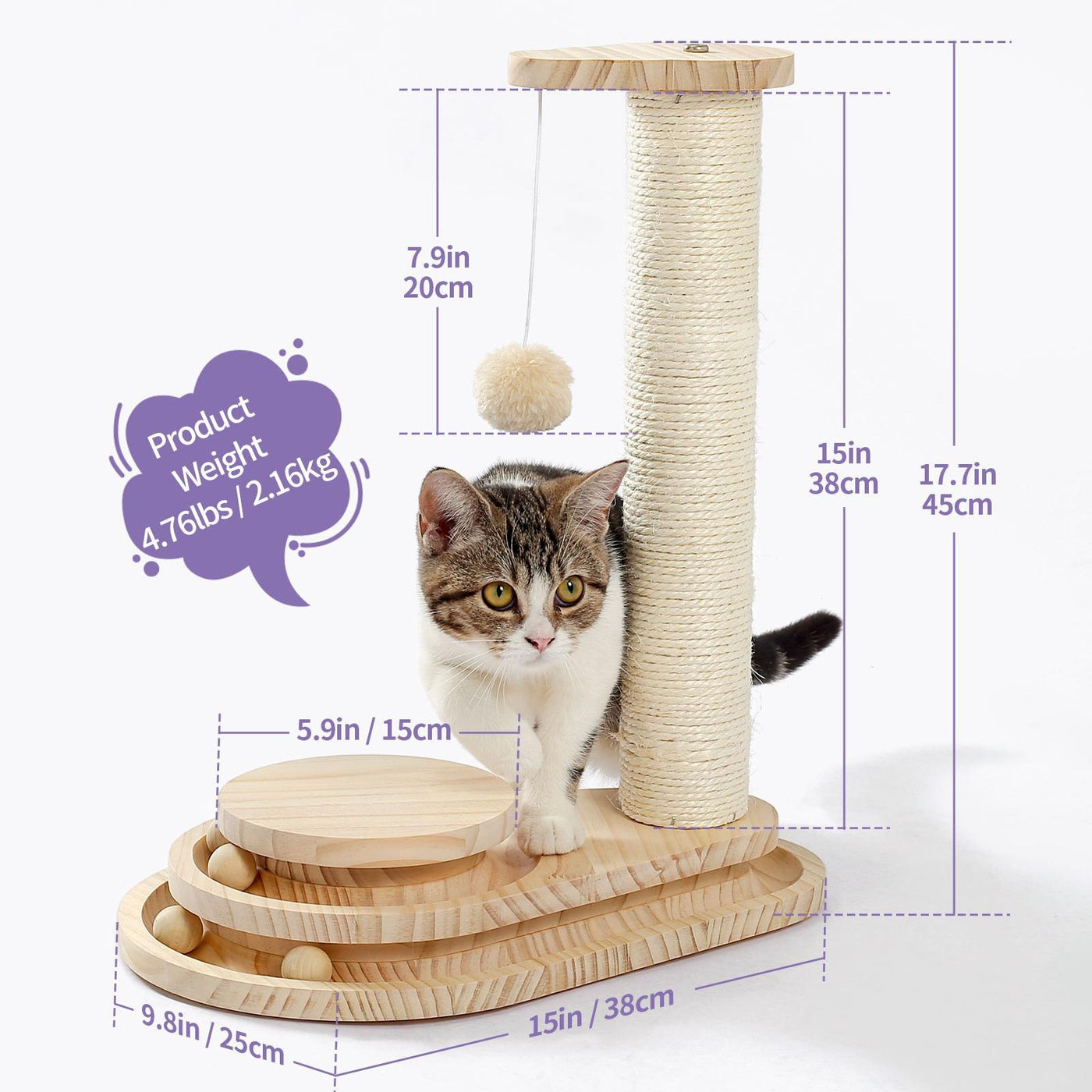 Indoor Cat Soft Scratching Board And Interactive Ball Track Toy Cat Re product image