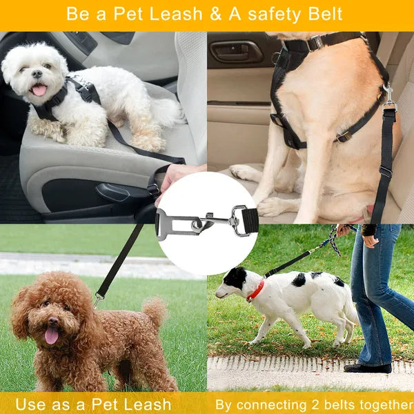2Pcs Pet Dog Seat Belt Leash Adjustable Pet Dog Cat Safety Leads Harne product image