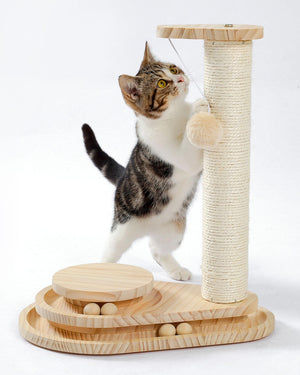 Indoor Cat Soft Scratching Board And Interactive Ball Track Toy Cat Re product image