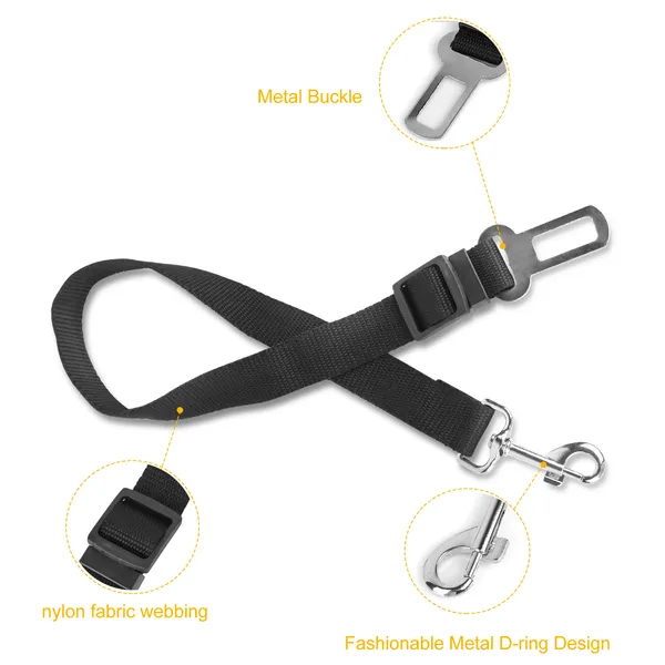 2Pcs Pet Dog Seat Belt Leash Adjustable Pet Dog Cat Safety Lea product image