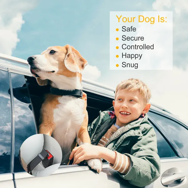 2Pcs Pet Dog Seat Belt Leash Adjustable Pet Dog Cat Safety Lea product image