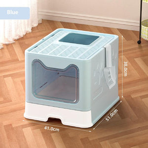 Cat Litter Box Front Entry Enclosed Extra Large Litter Box Wit product image