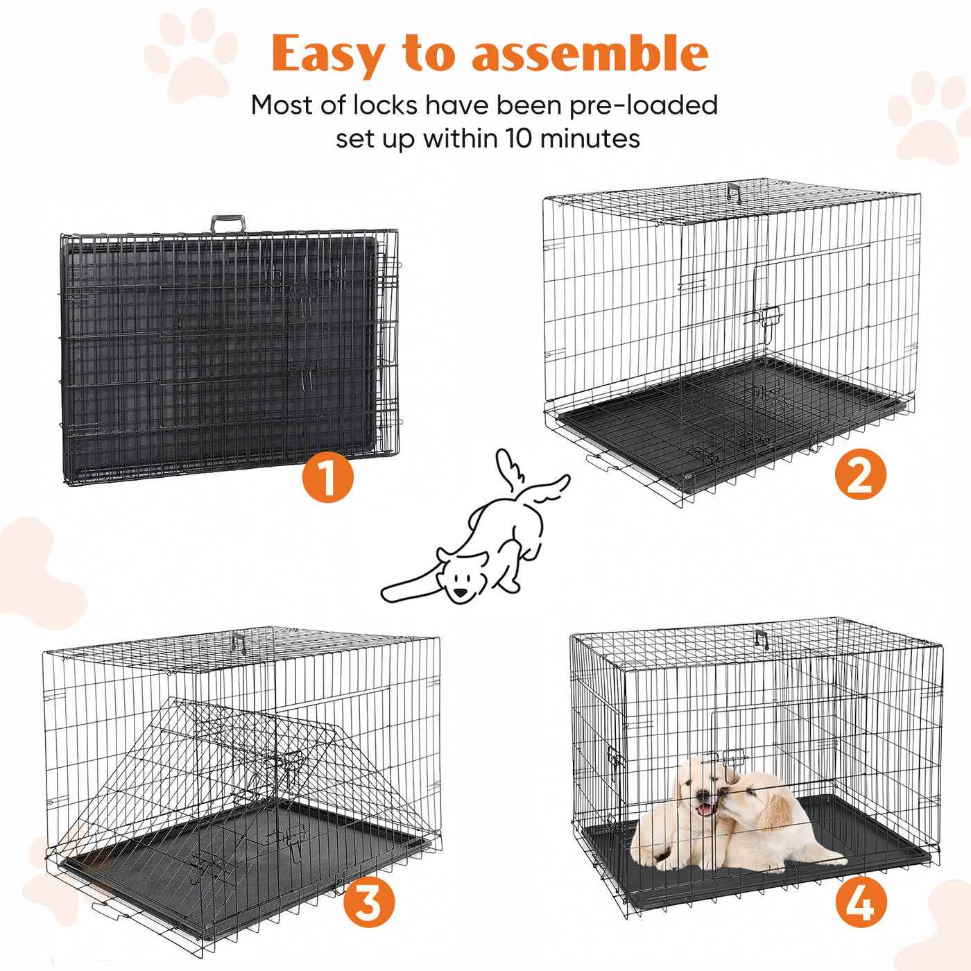 A Dog Cage With Two Doors product image