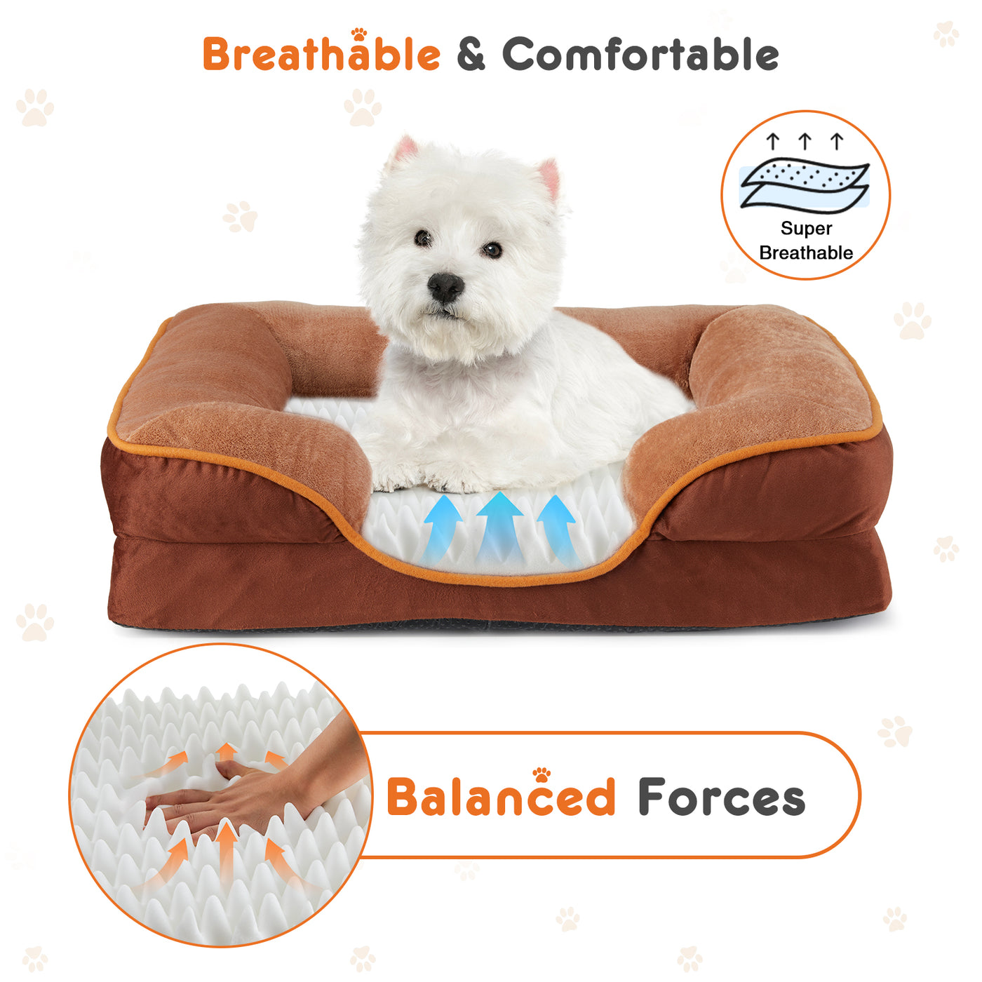 Memory Foam Pet Bed For Small Dogs & Cats With Washable Removable Cove product image