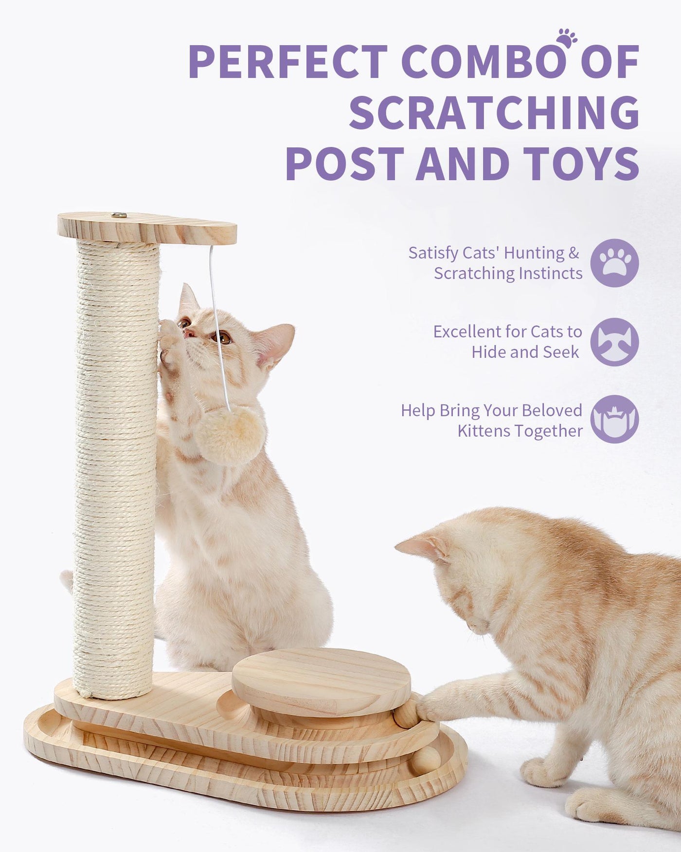 Indoor Cat Soft Scratching Board And Interactive Ball Track Toy Cat Re product image