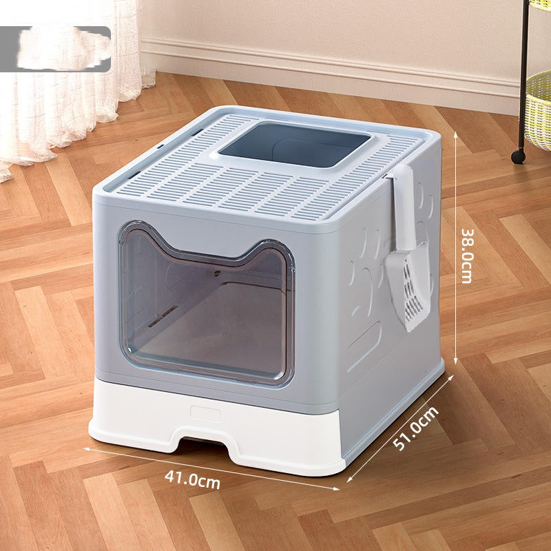 Cat Litter Box Front Entry Enclosed Extra Large Litter Box Wit product image