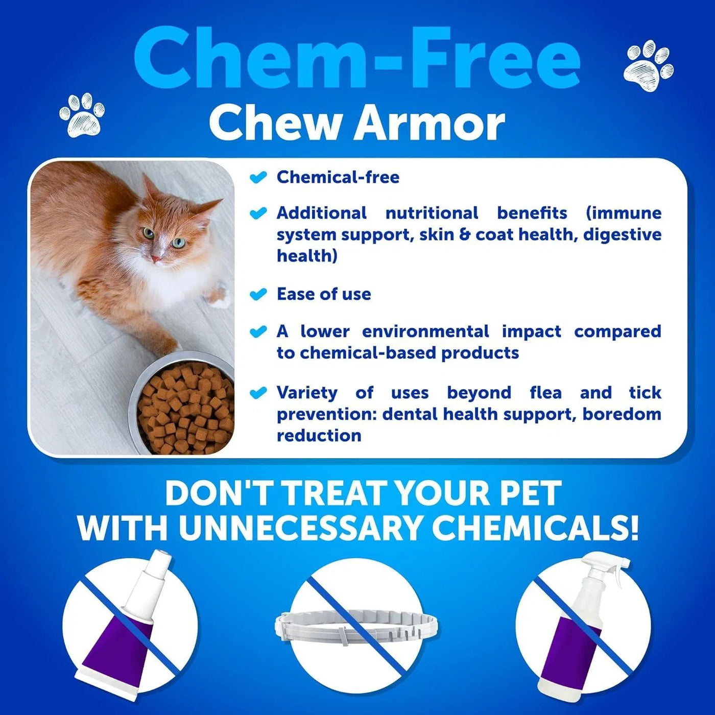 Pet Flea Treatment For Cats Natural Flea And Tick Prevention Supplement Fo product image