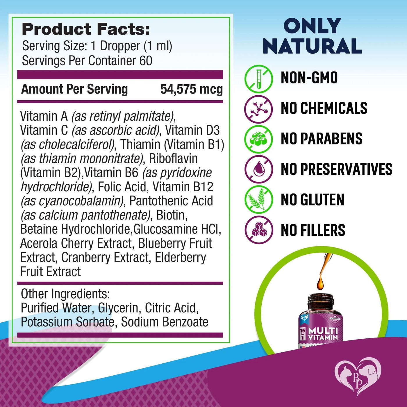 Cat And Dog Multivitamin Liquid With Glucosamine & Cranberry 15 In 1 H product image