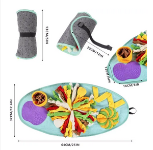 Dog snuffle and scent-search enrichment pad
