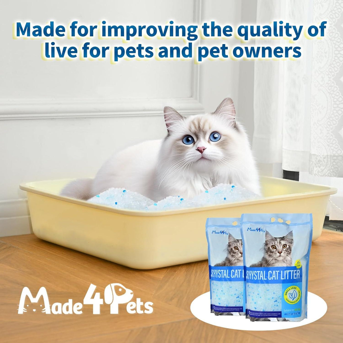 Crystal Cat Litter For Pets No Caking Odor Control Light Weight Low Du product image