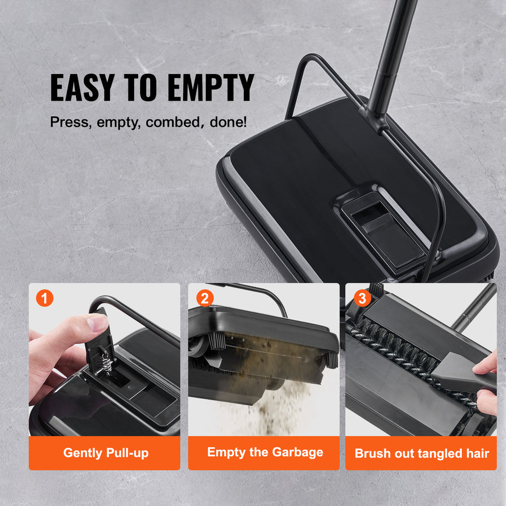Pet Vevor Carpet Sweeper 7 87 In Sweeping Paths Floor Sweeper Manual Non E product image