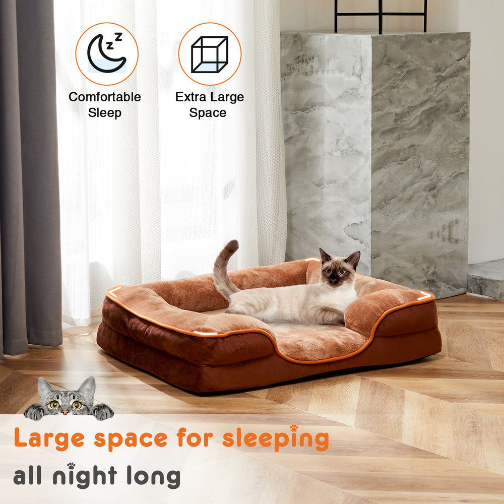 Memory Foam Pet Bed For Small Dogs & Cats With Washable Removable Cove product image