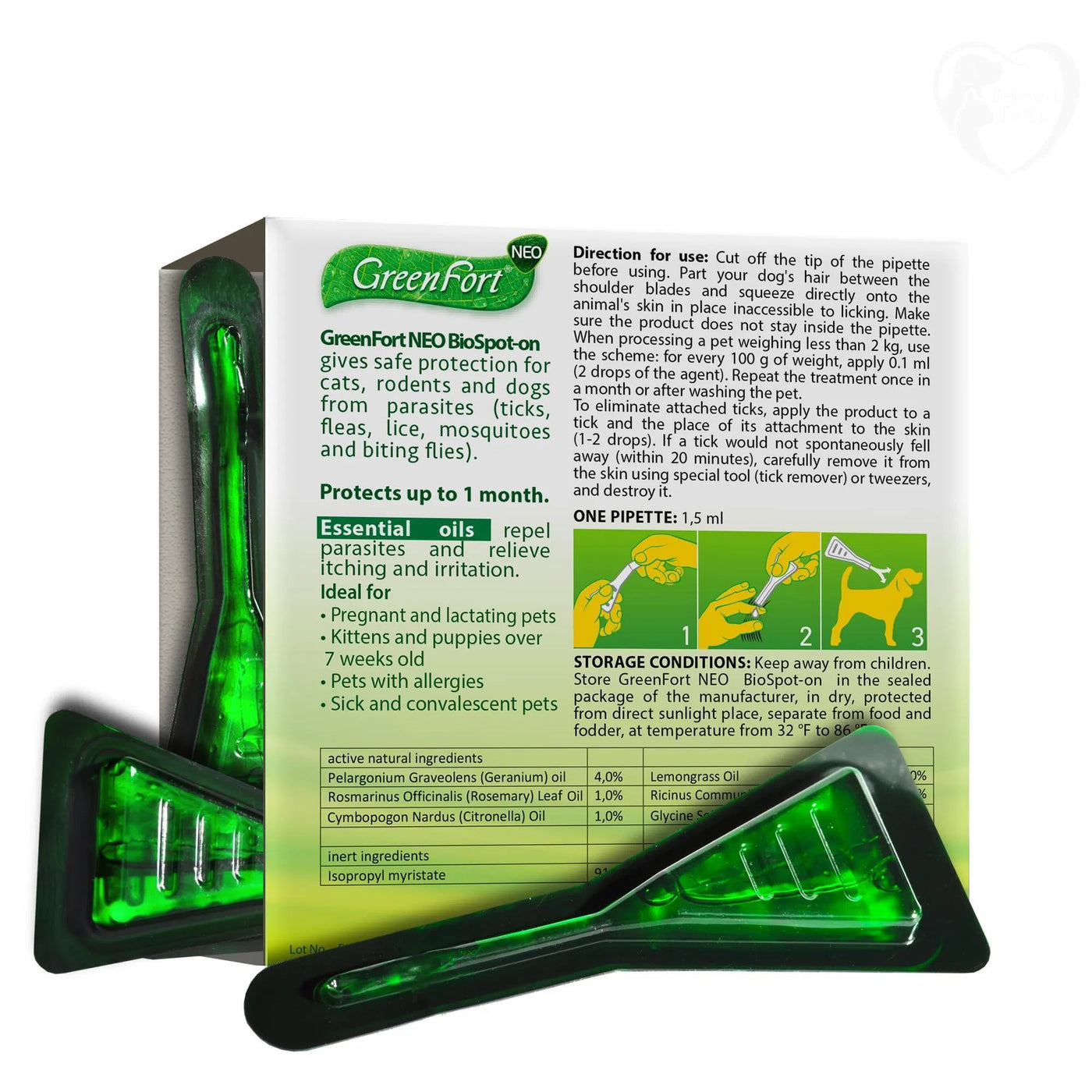 Pet Flea And Tick Prevention For Dogs Cats Rabbits Natural Flea Treatment product image