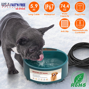 Heated Pet Water Bowl for Cold Weather