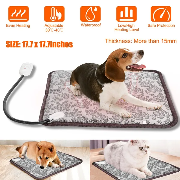 Pet Heating Pad Dog Cat Electric Heating Mat Waterproof Adjustable War product image