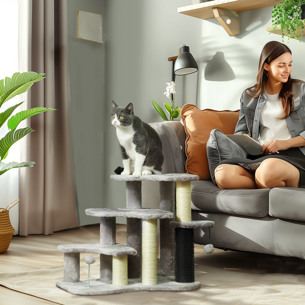 Two-in-One Cat Tree Stairs With Scratching Posts