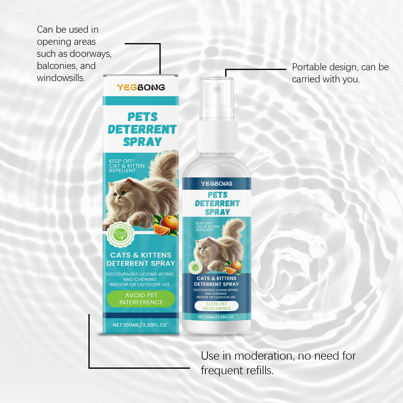 Yegbong Cat Anti-Scratch Spray Indoor Restricted Area Set Up To Expel product image