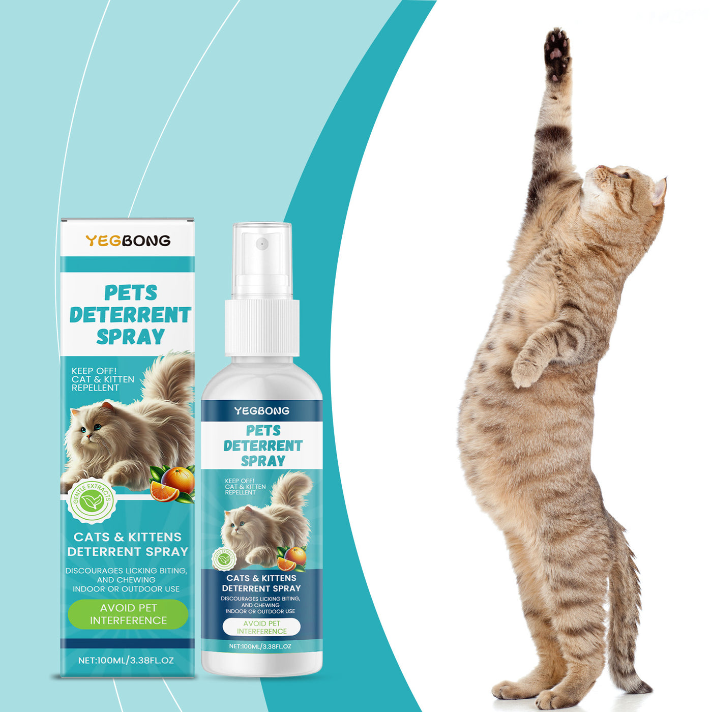 Yegbong Cat Anti-Scratch Spray Indoor Restricted Area Set Up To Expel product image